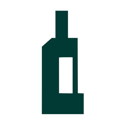 Brutalist Wine Bottle Logo #003932