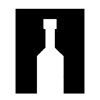 Brutalist Wine Bottle Logo