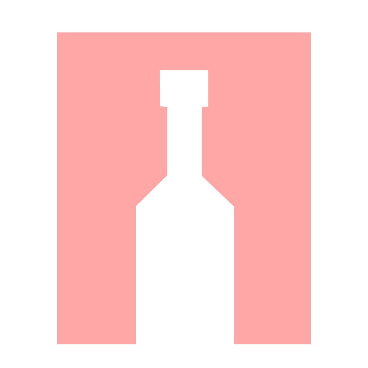 Brutalist Wine Bottle Logo #ffa6a6