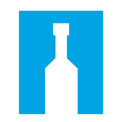 Brutalist Wine Bottle Logo #00a3e4