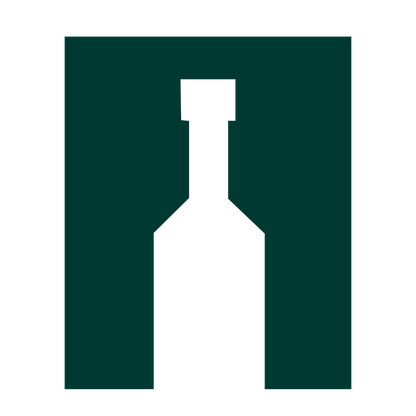 Brutalist Wine Bottle Logo #003932