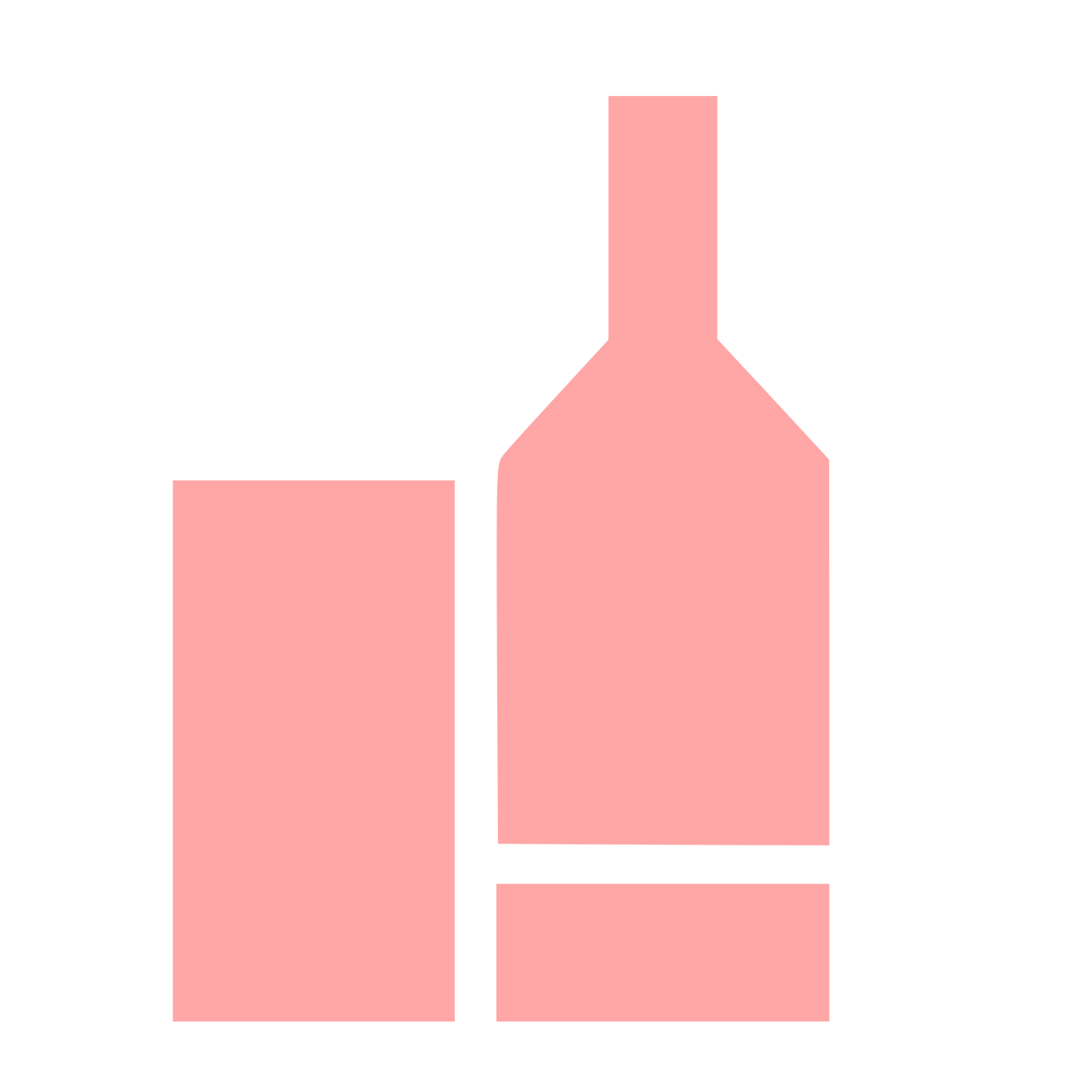 Wine Bottle and Glass Logo #ffa6a6