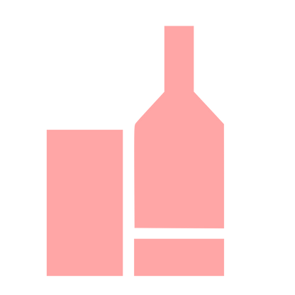 Wine Bottle and Glass Logo #ffa6a6
