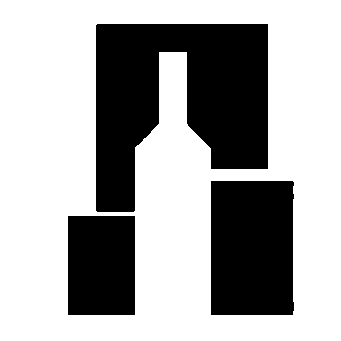 Brutalist Wine Bottle Logo