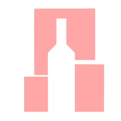 Brutalist Wine Bottle Logo #ffa6a6