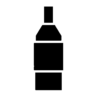 Wine Bottle Brutalist Logo