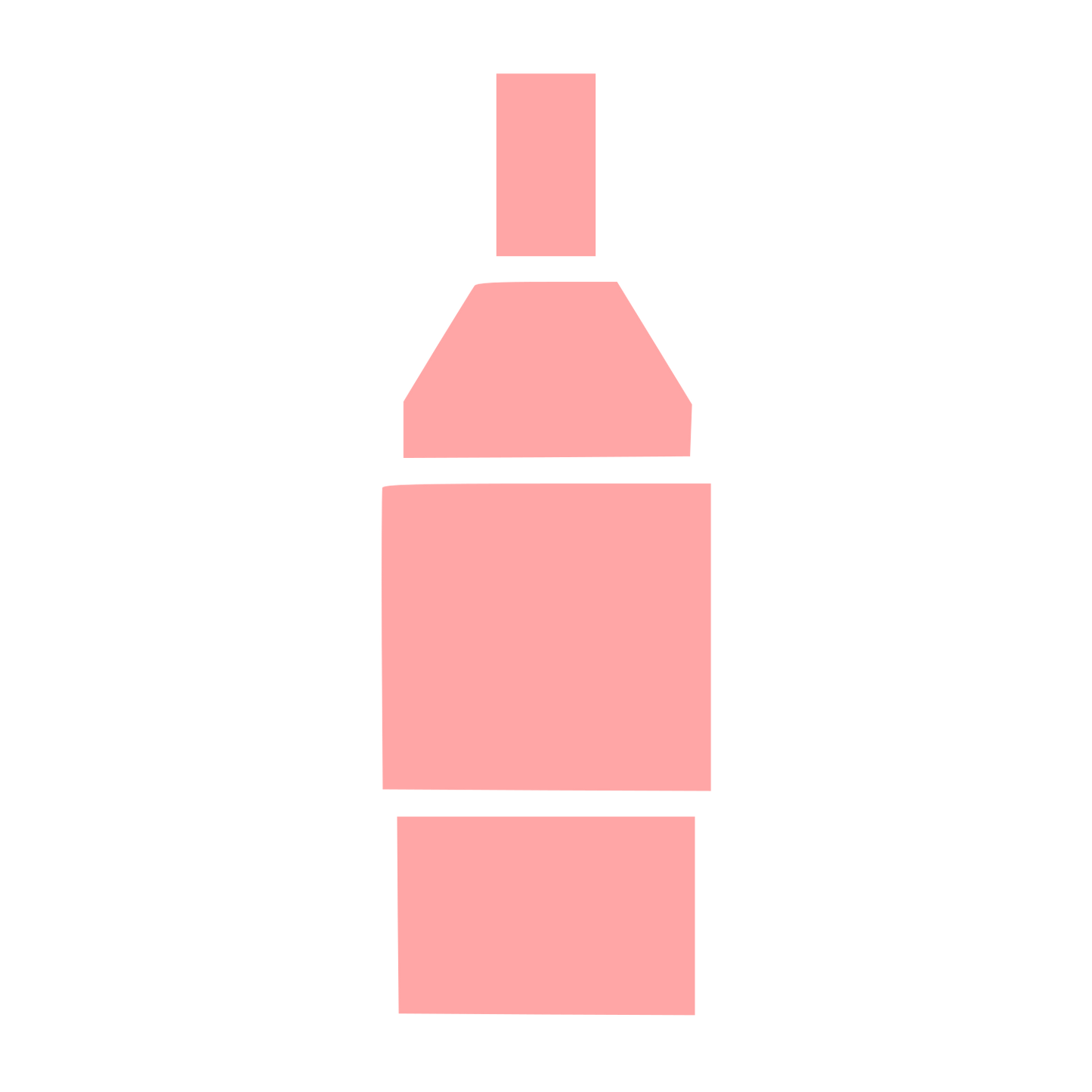 Wine Bottle Brutalist Logo #ffa6a6