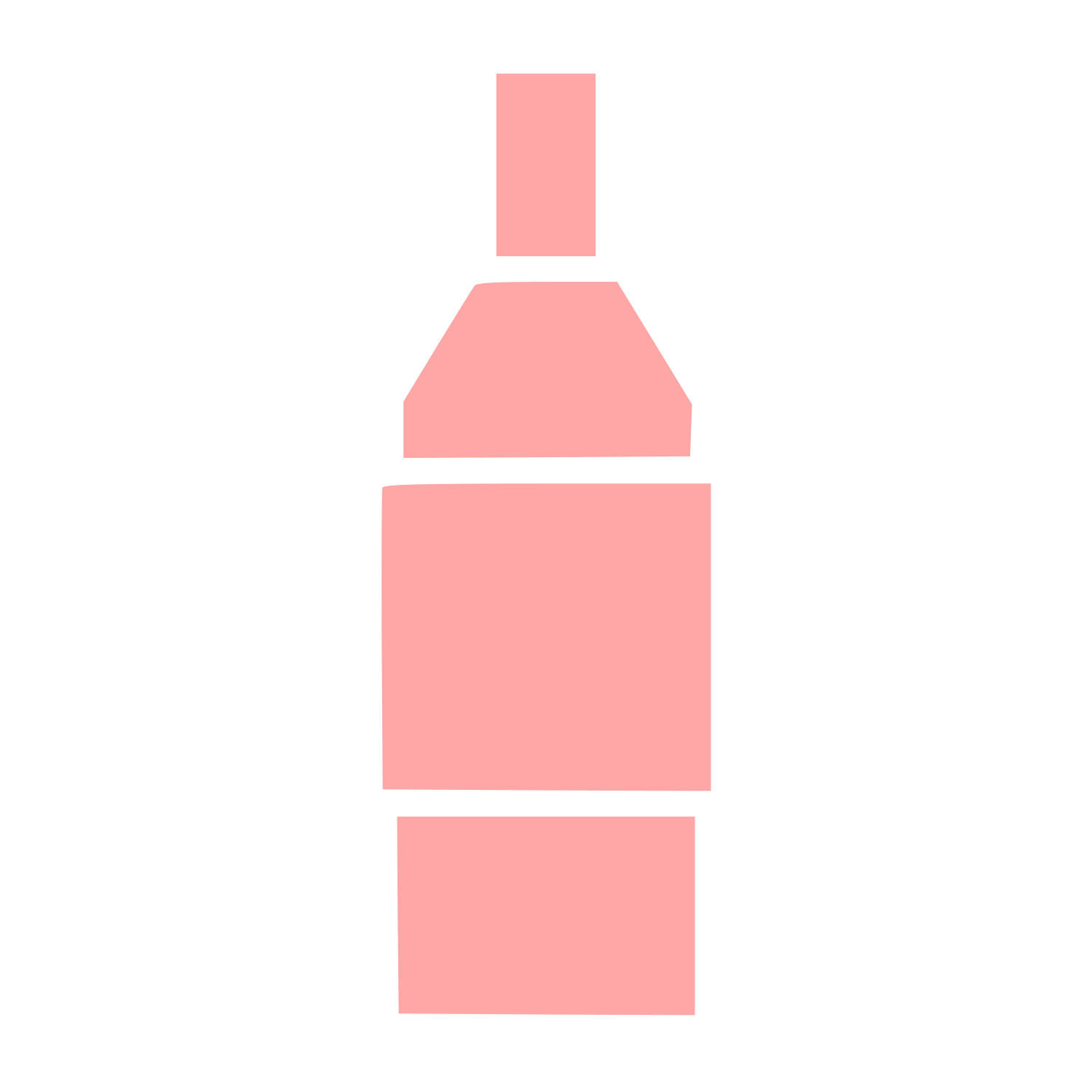 Wine Bottle Brutalist Logo #ffa6a6