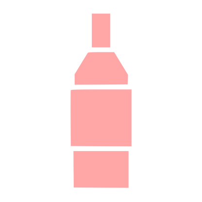 Wine Bottle Brutalist Logo #ffa6a6