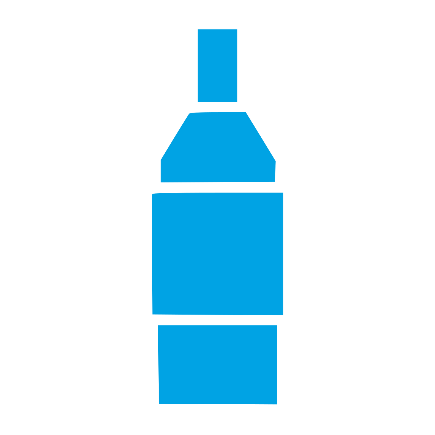 Wine Bottle Brutalist Logo #00a3e4