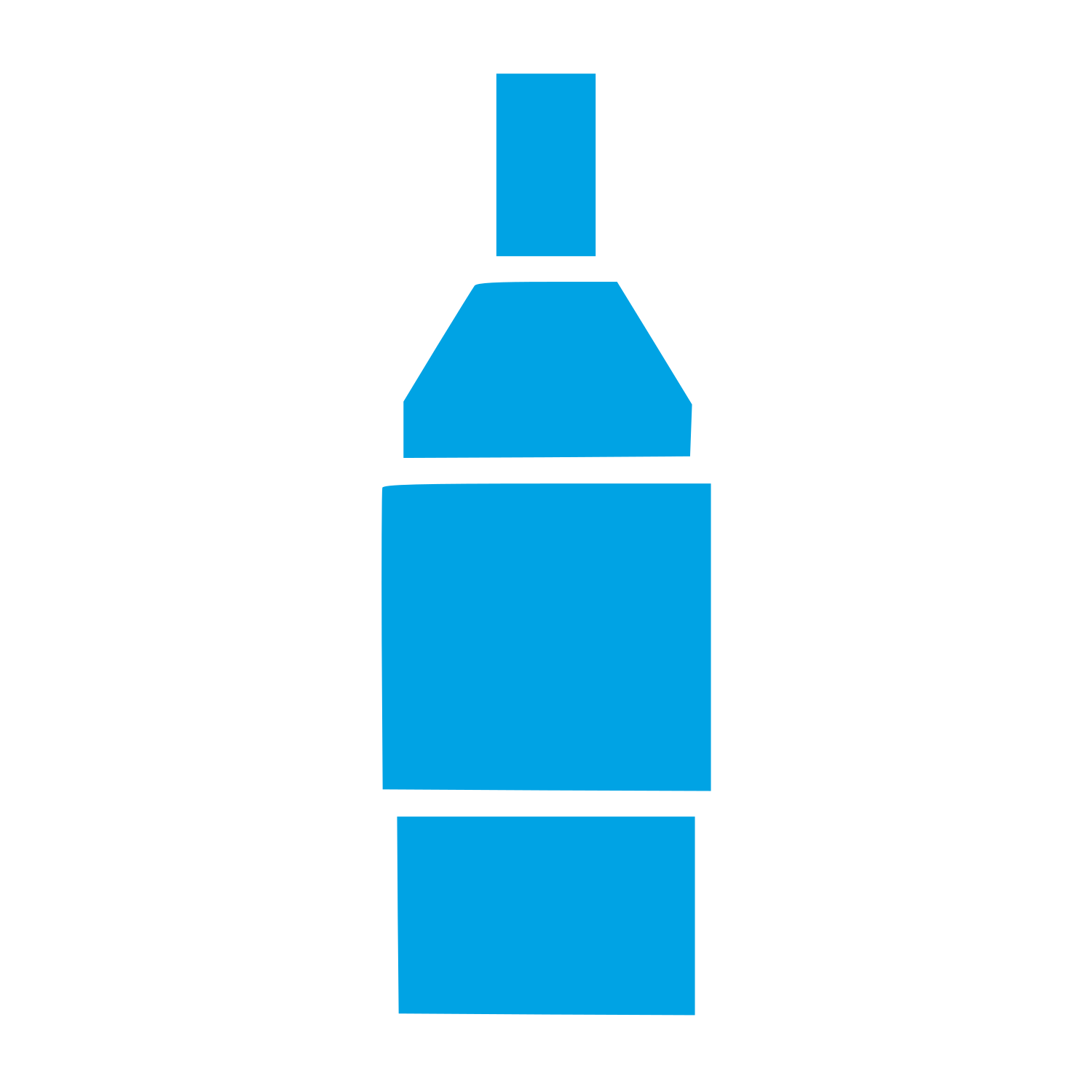 Wine Bottle Brutalist Logo #00a3e4