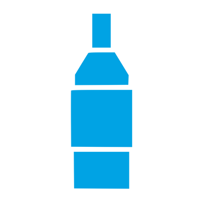 Wine Bottle Brutalist Logo #00a3e4