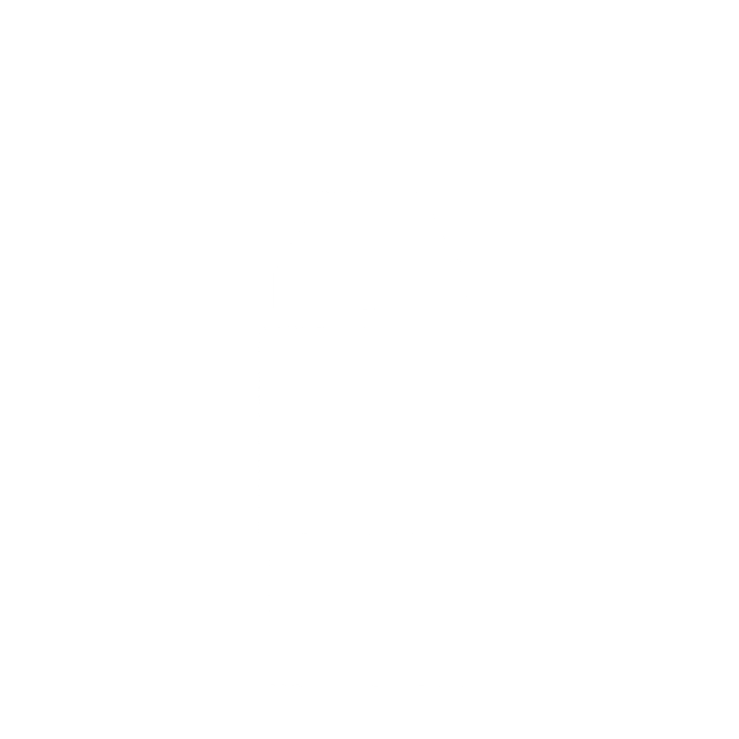 Wine Bottle Brutalist Logo #ffffff