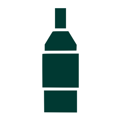 Wine Bottle Brutalist Logo #003932