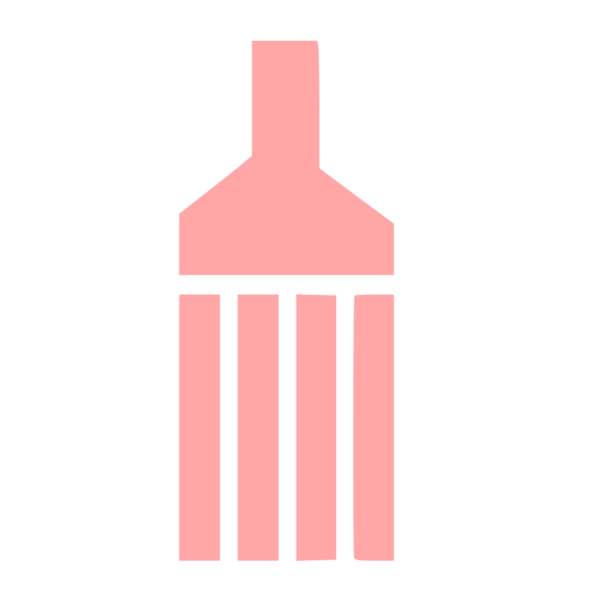 Paintbrush Wine Bottle Logo #ffa6a6
