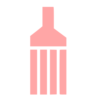 Paintbrush Wine Bottle Logo #ffa6a6