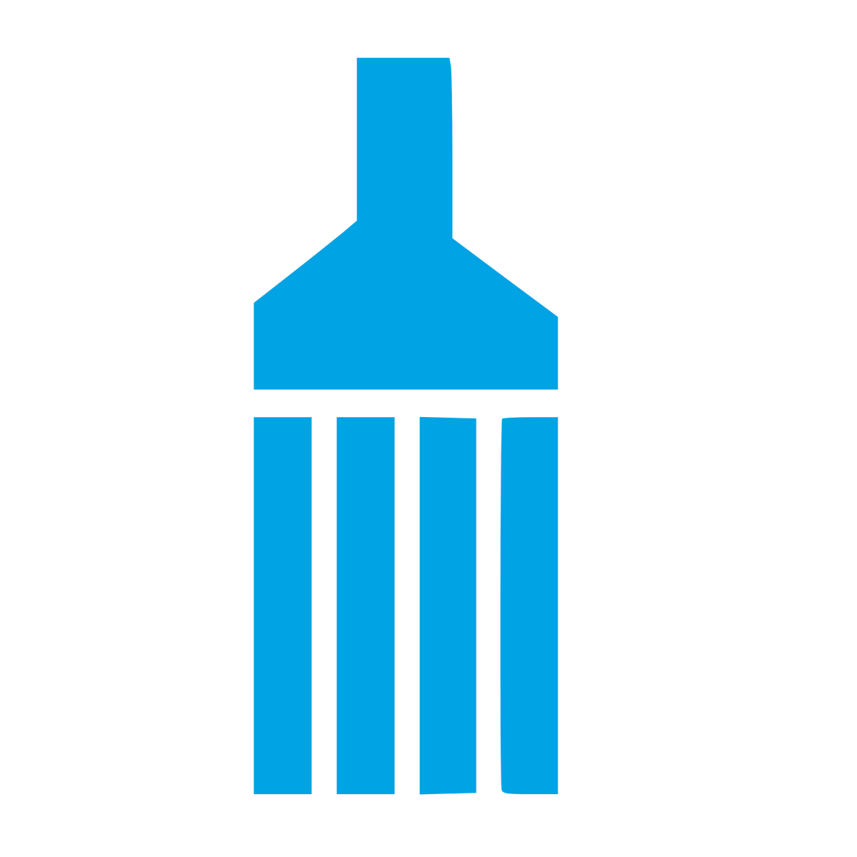 Paintbrush Wine Bottle Logo #00a3e4