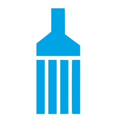 Paintbrush Wine Bottle Logo #00a3e4