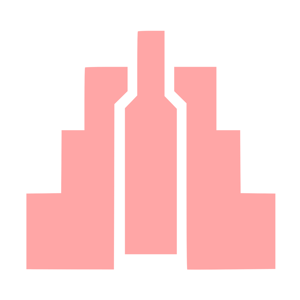 Brutalist Wine Bottle Logo #ffa6a6