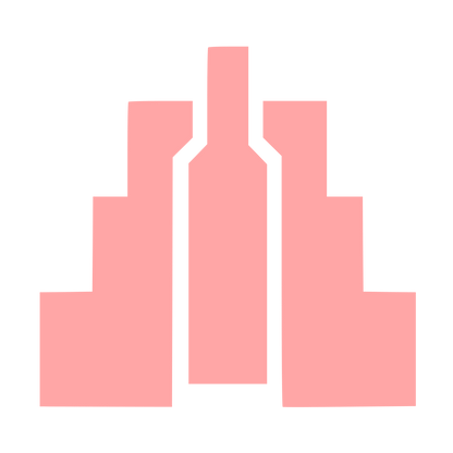 Brutalist Wine Bottle Logo #ffa6a6