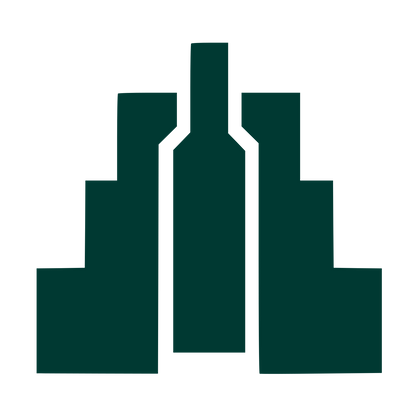 Brutalist Wine Bottle Logo #003932