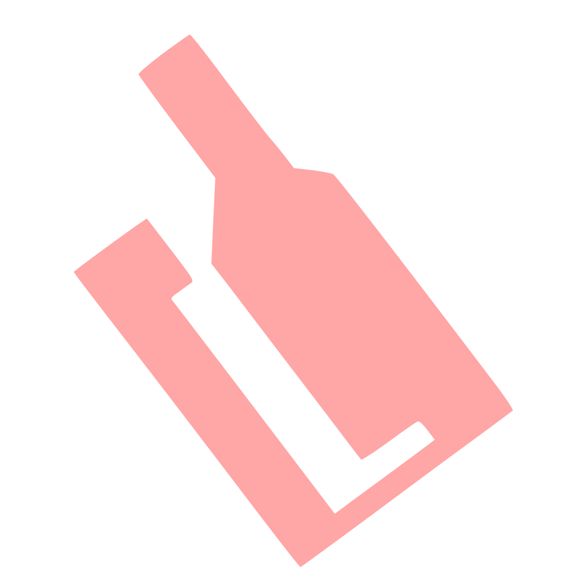 Brutalist Wine Bottle Logo #ffa6a6