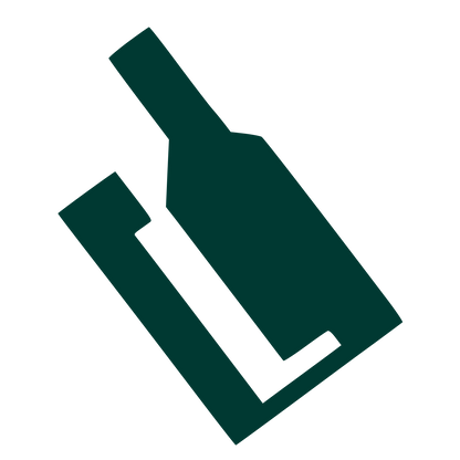 Brutalist Wine Bottle Logo #003932