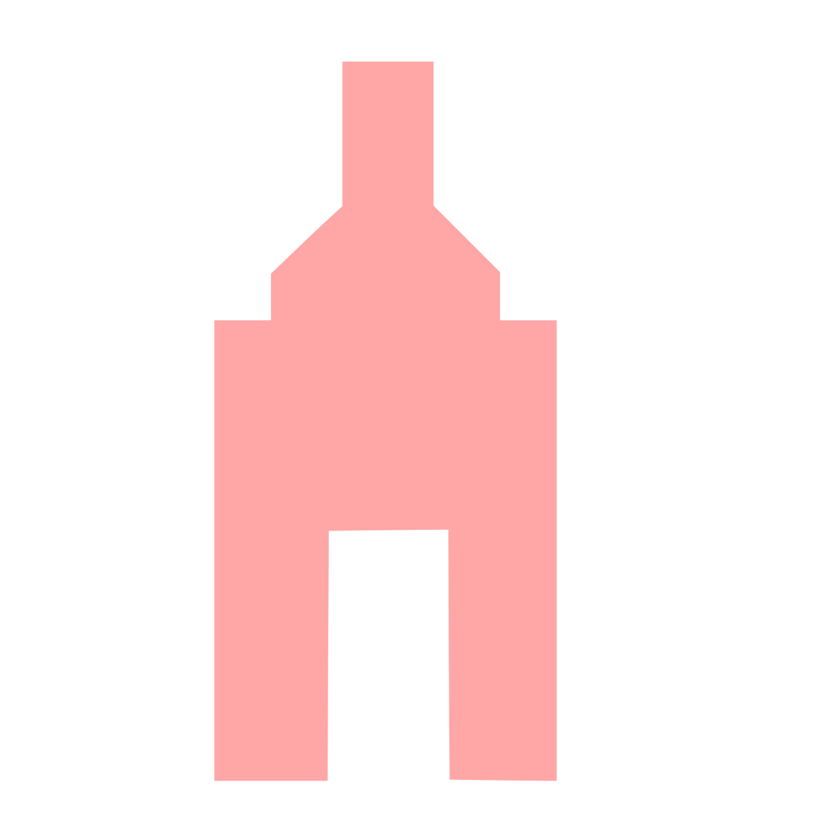 Brutalist Wine Bottle Logo #ffa6a6