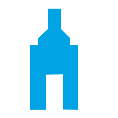 Brutalist Wine Bottle Logo #00a3e4