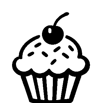 Hand-Drawn Cupcake Cherry Logo