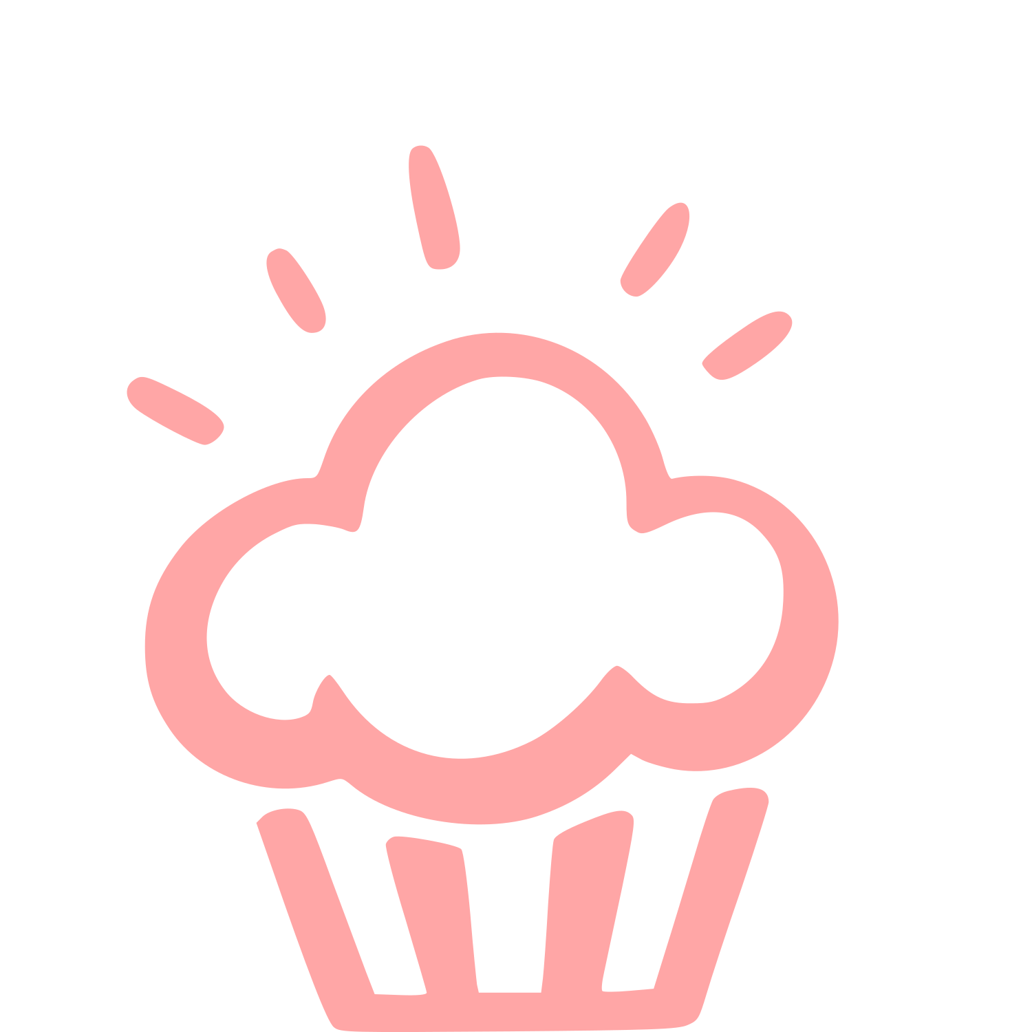 Hand-Drawn Cupcake Logo #ffa6a6
