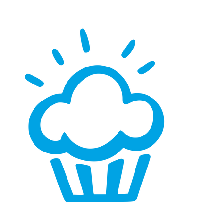 Hand-Drawn Cupcake Logo #00a3e4