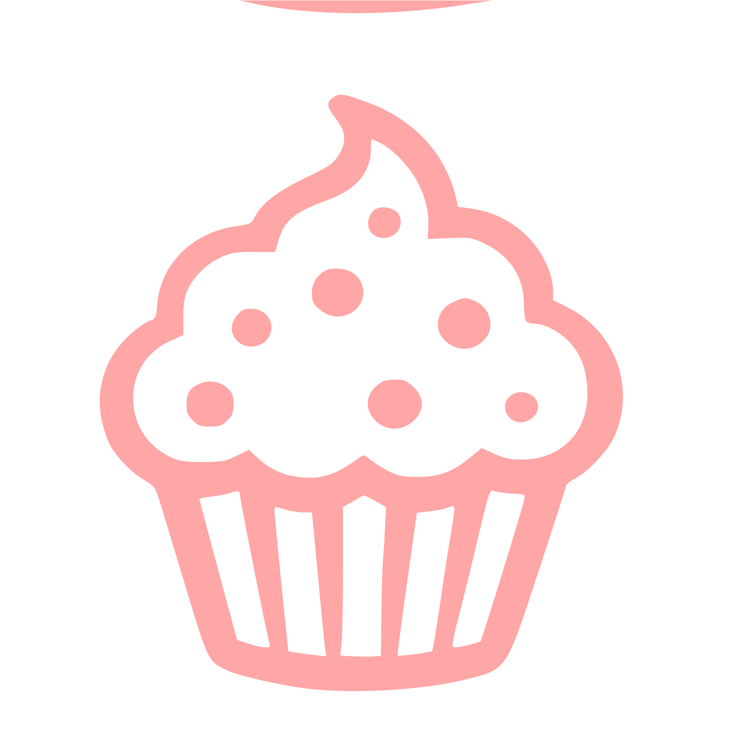 Hand-Drawn Cupcake Logo #ffa6a6