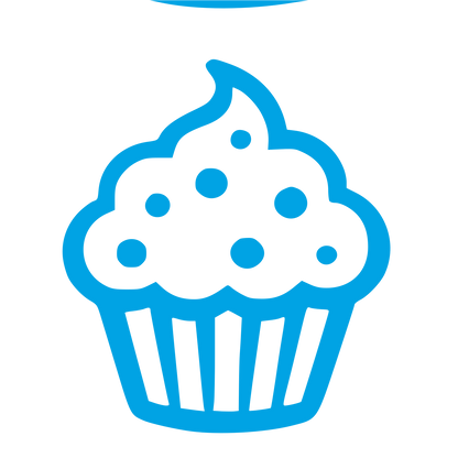 Hand-Drawn Cupcake Logo #00a3e4
