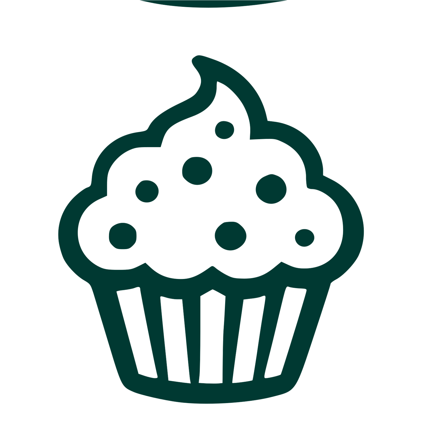 Hand-Drawn Cupcake Logo #003932