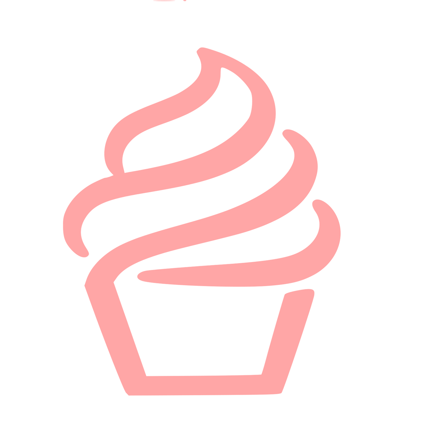 Hand-Drawn Cupcake Logo #ffa6a6