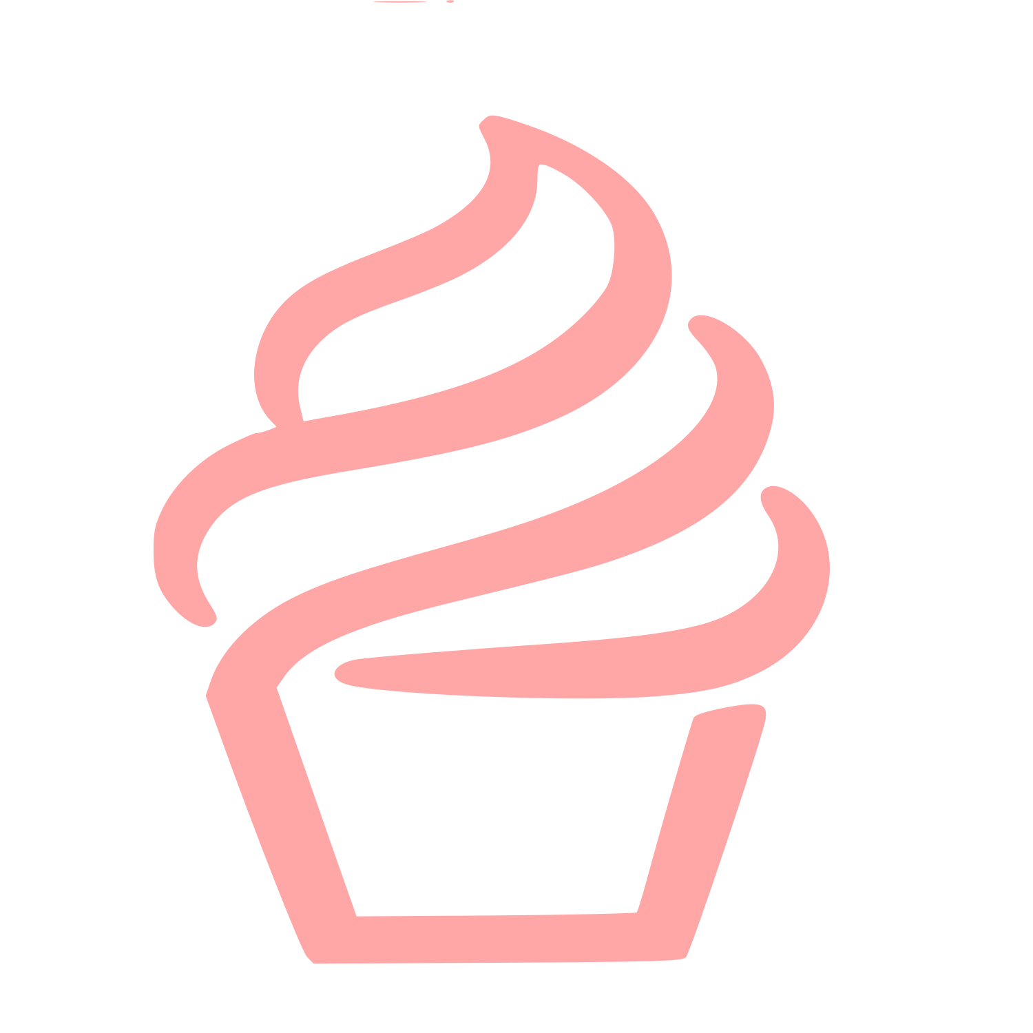 Hand-Drawn Cupcake Logo #ffa6a6