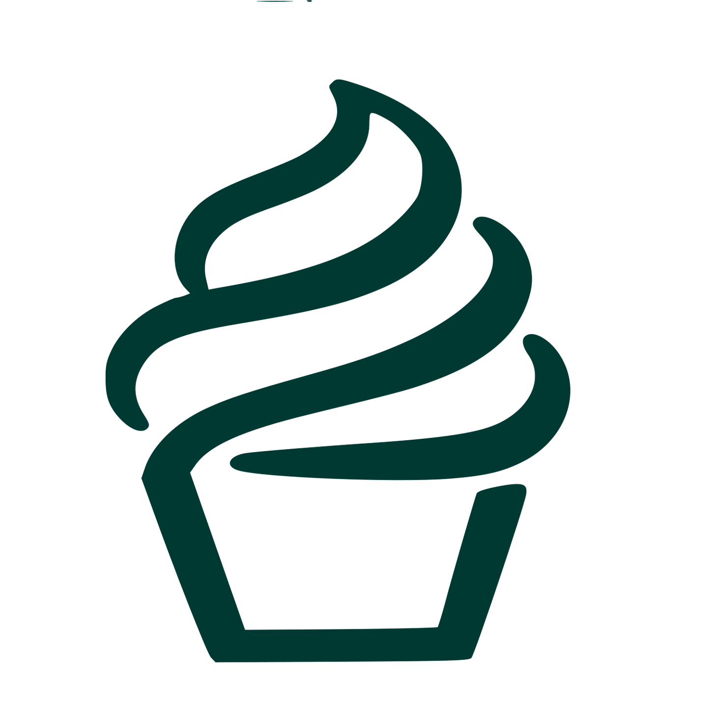 Hand-Drawn Cupcake Logo #003932