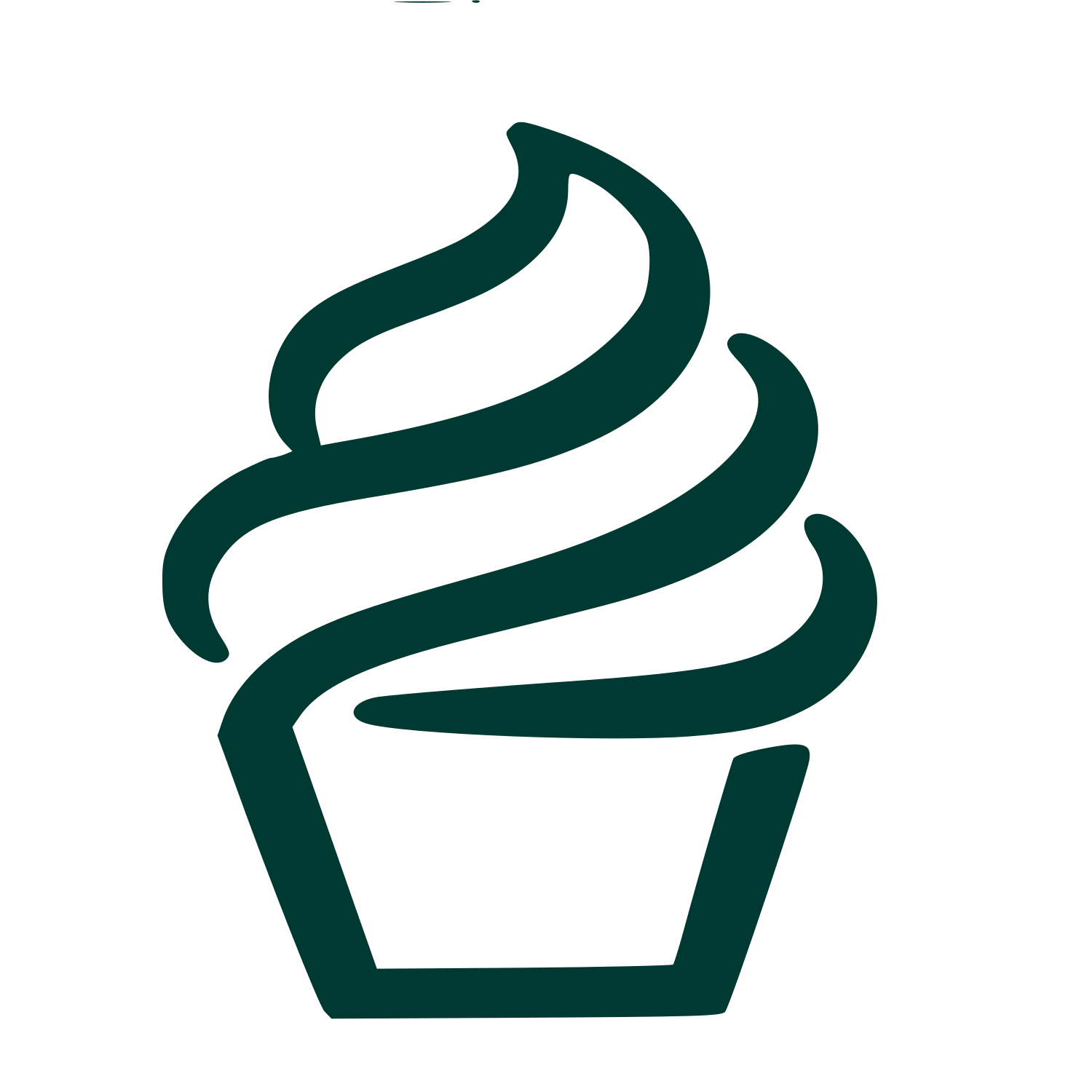 Hand-Drawn Cupcake Logo #003932