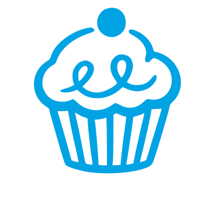 Hand-Drawn Cupcake Logo #00a3e4