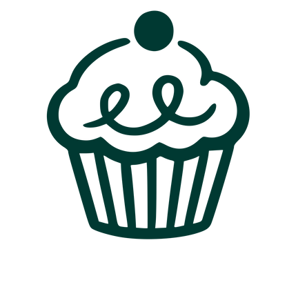 Hand-Drawn Cupcake Logo #003932