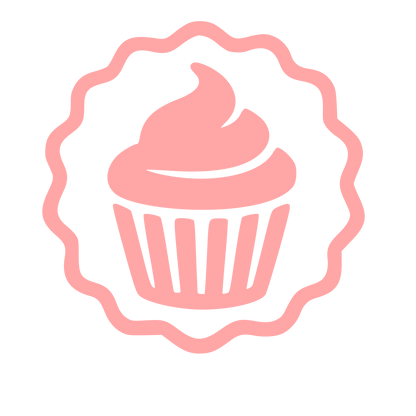 Cupcake Badge Stamp Logo #ffa6a6