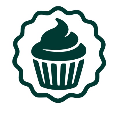Cupcake Badge Stamp Logo #003932