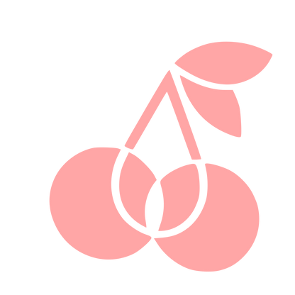Layered Overlap Cherry Logo #ffa6a6
