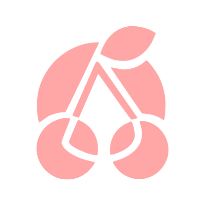 Double Cherry Fruit Logo #ffa6a6