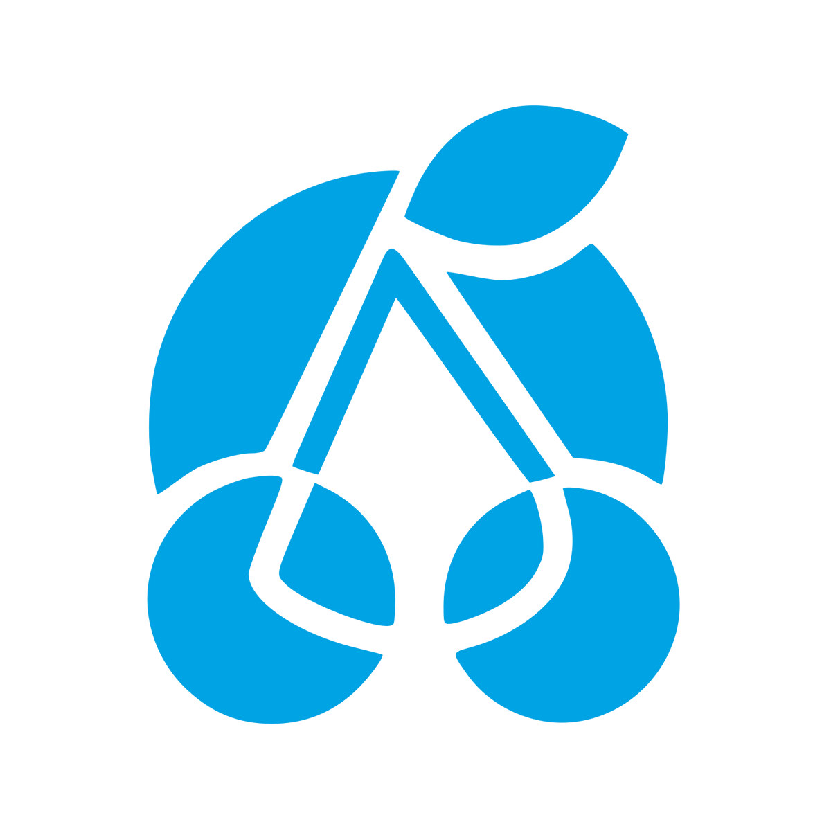 Double Cherry Fruit Logo #00a3e4