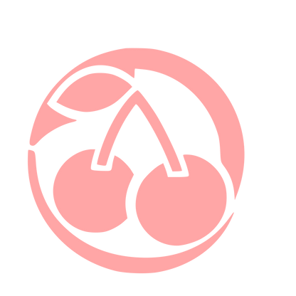 Twin Cherries Circle Logo #ffa6a6