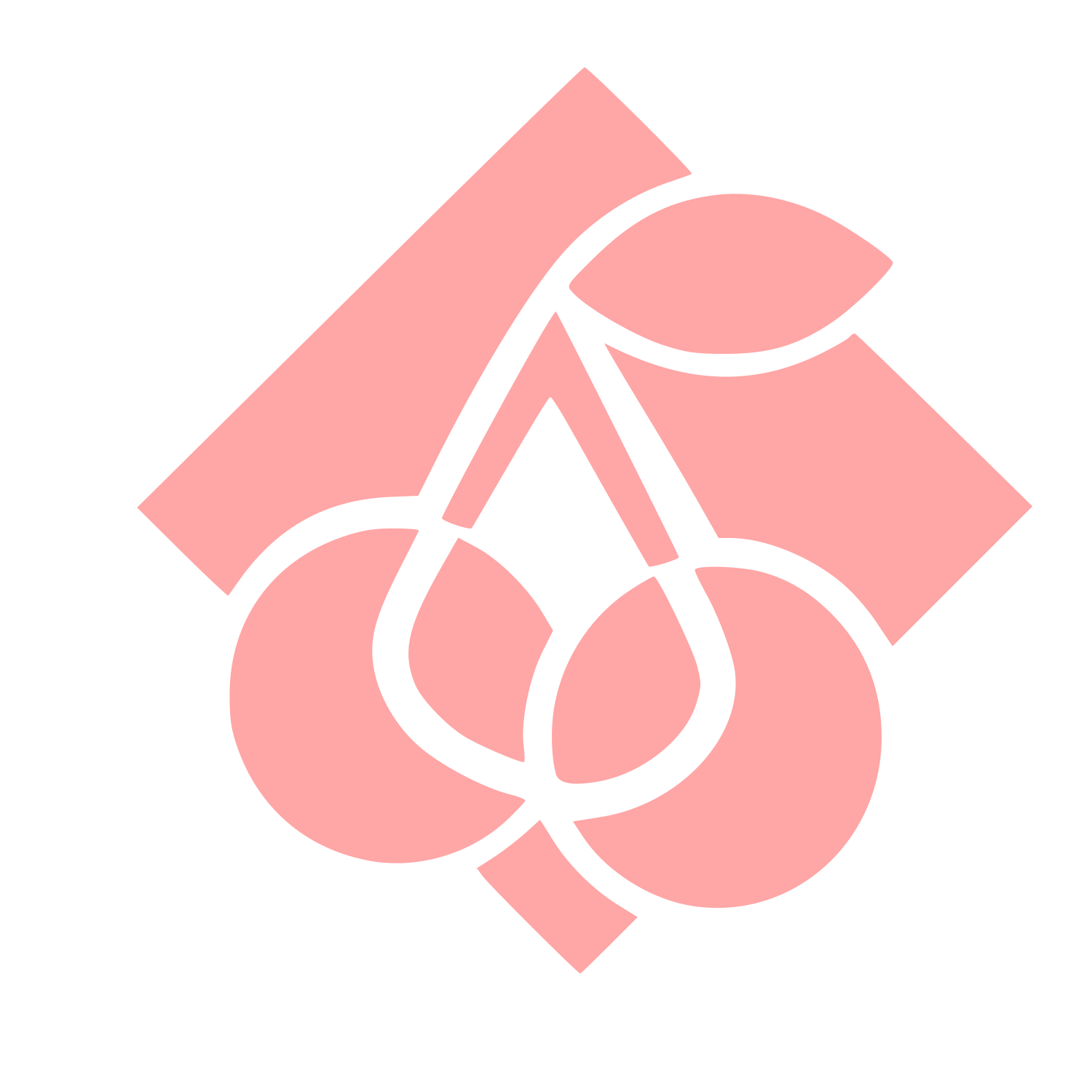 Layered Cherry Diamond Logo #ffa6a6