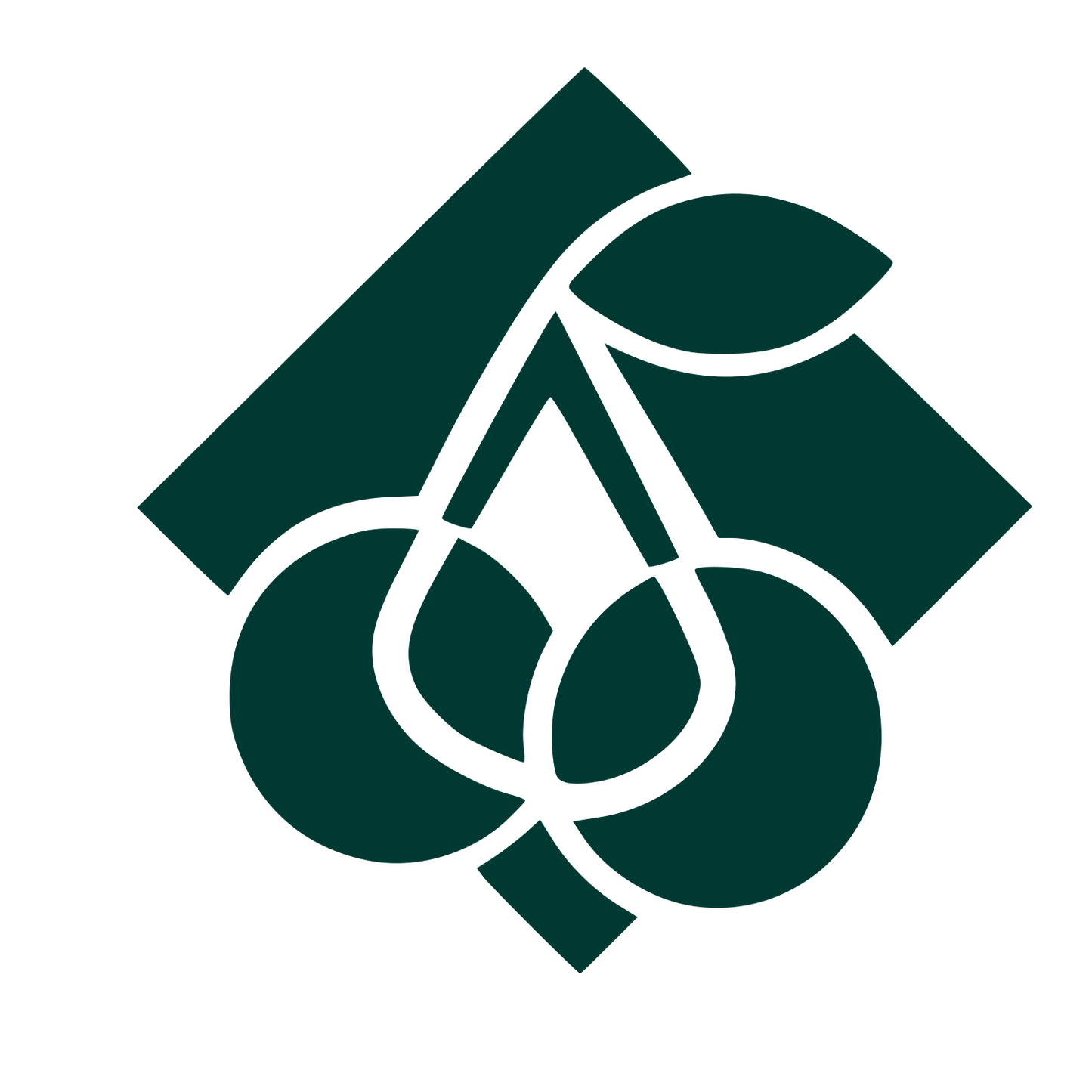 Layered Cherry Diamond Logo #003932