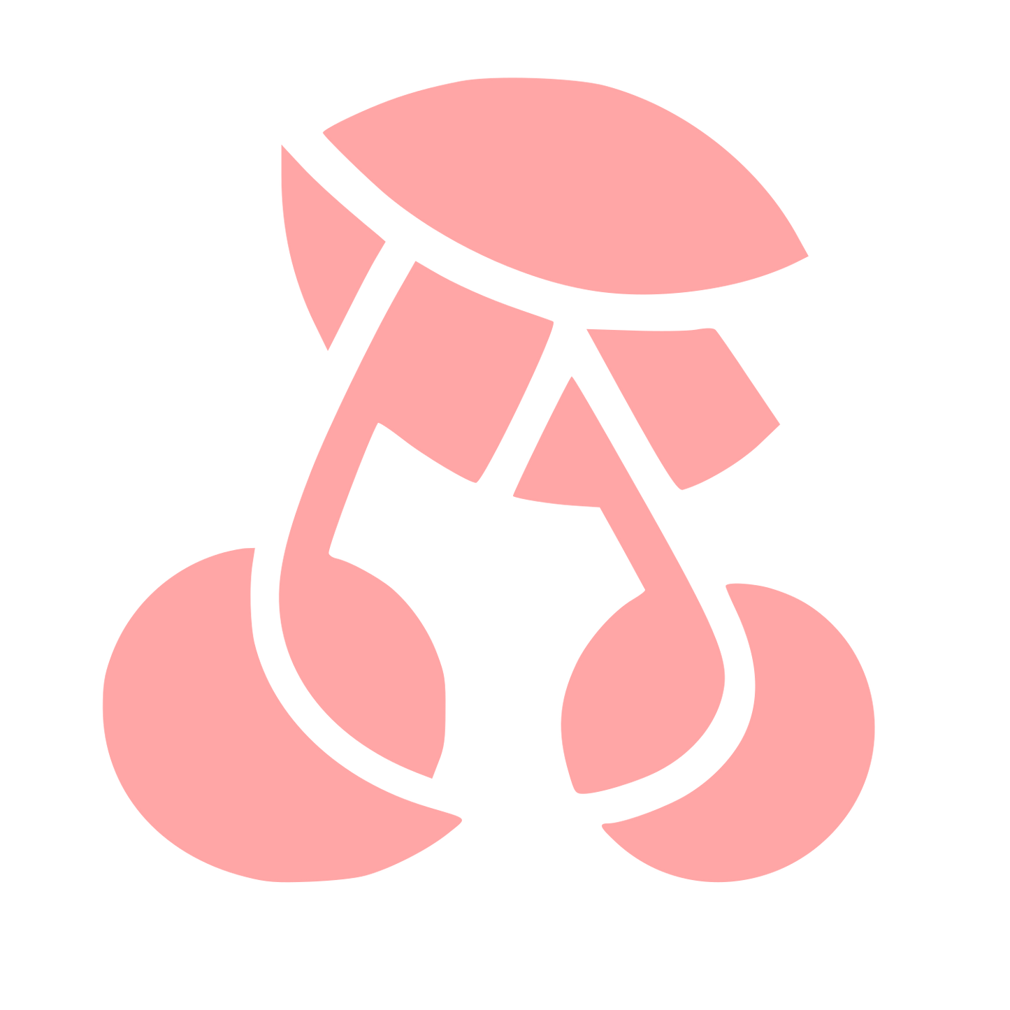 Layered Cherry Music Logo #ffa6a6